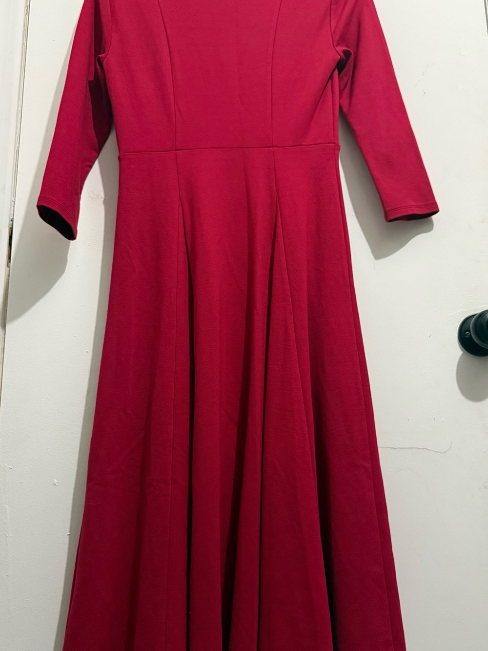 Maeve NWT Anthropologie Red Midi Fit & Flare Dress XS - Picture 3 of 7